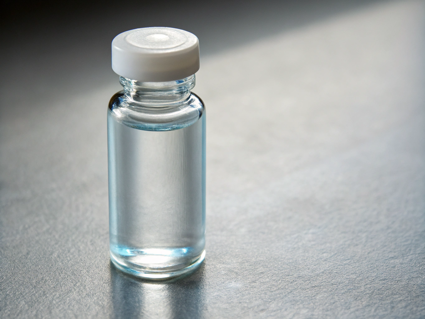 Macro shot of glass vials used in pharmaceutical packaging